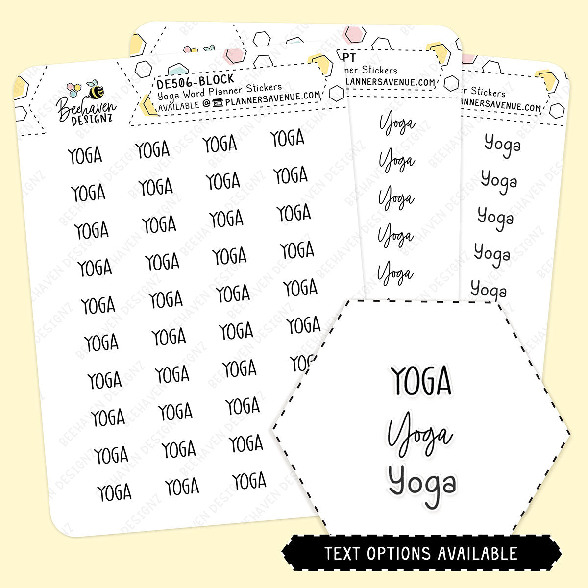 Yoga Script Planner Stickers