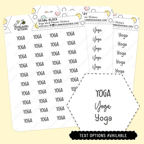 Yoga Script Planner Stickers