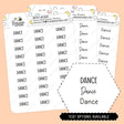 Dance Script Planner Stickers