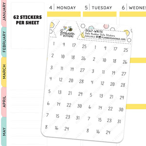 Number Dot Planner Stickers
