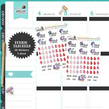 Shark Week Period Planner Stickers