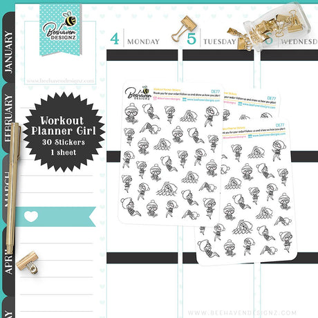 Workout Exercise Planner Stickers