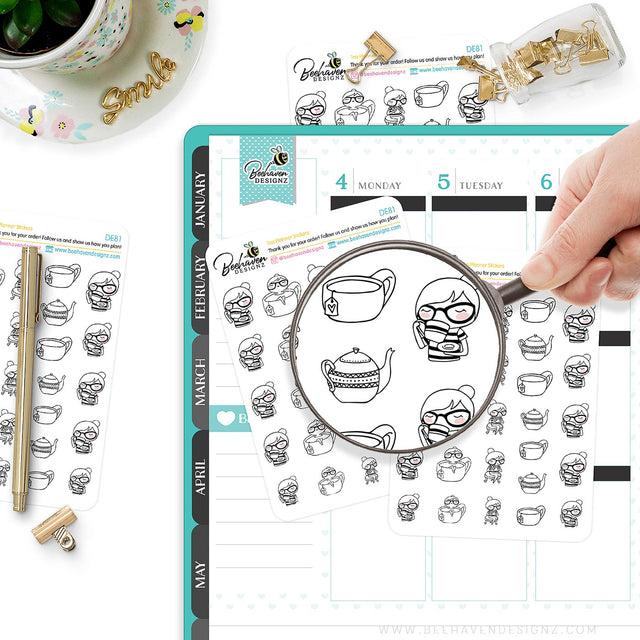 Tea Planner Stickers