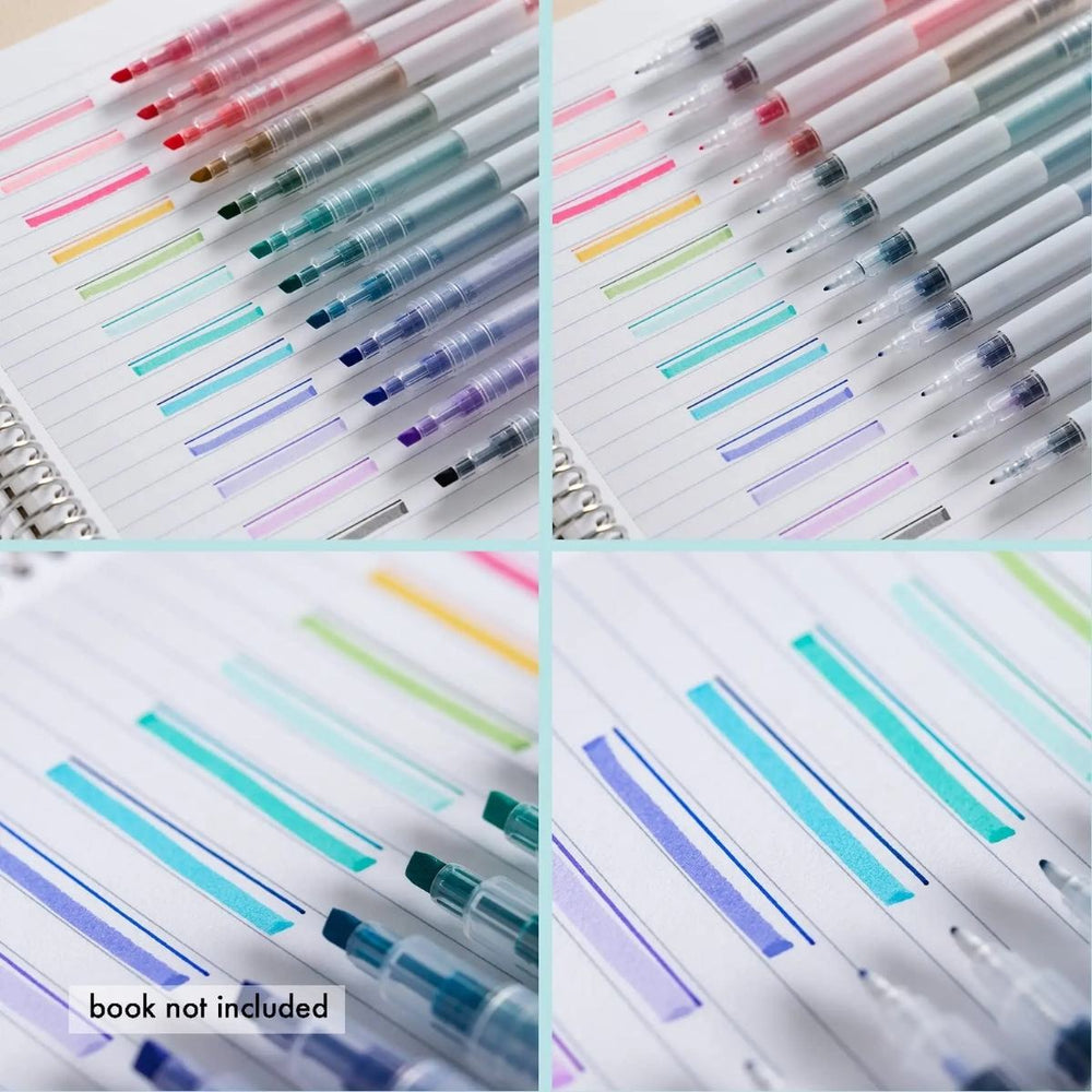 Erin Condren Dual Ink Dual Tip Markers Highlighters - Gem 12 pack