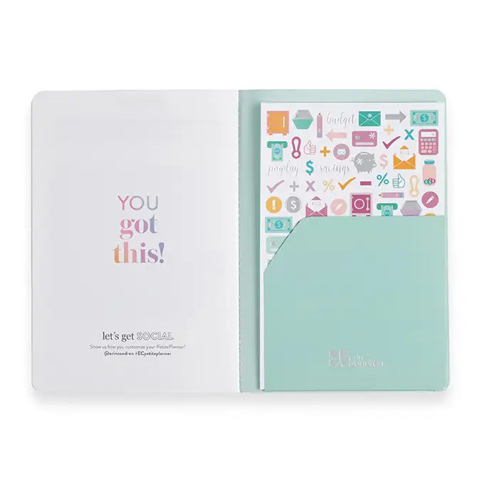 Erin Condren 2023 Budget Petite Planner Book - Colour Blends