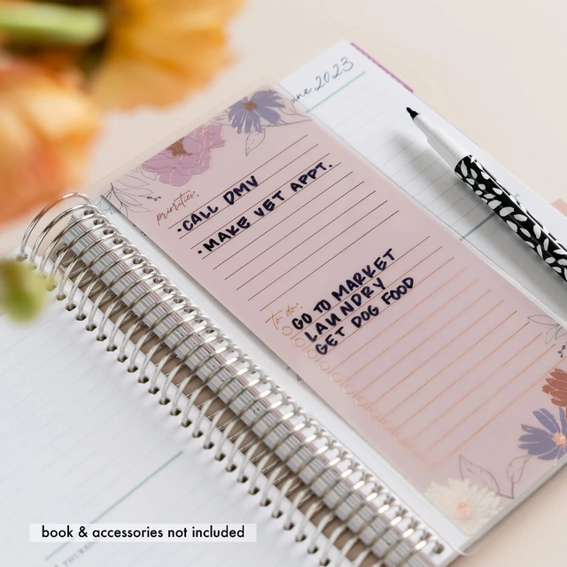 Erin Condren Weekly Schedule In Bloom Snap-In Dashboard