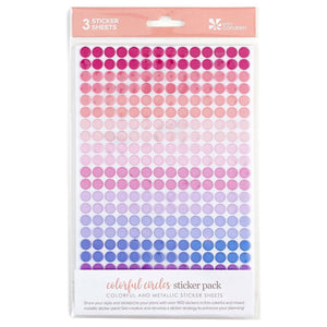 Erin Condren Metallic Colourful Transparent Circle Stickers