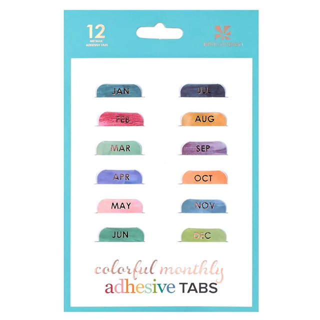 Erin Condren Colorful Monthly Adhesive Tabs