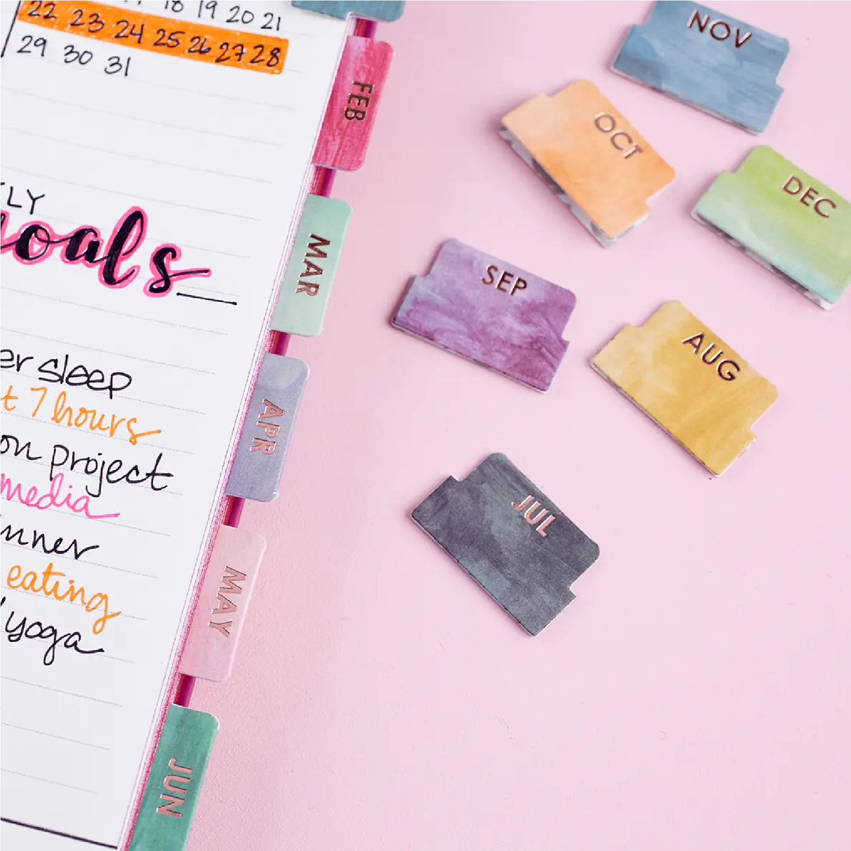 Erin Condren Colorful Monthly Adhesive Tabs