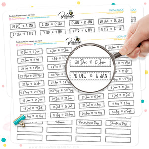 Weekly Dated Planner Stickers