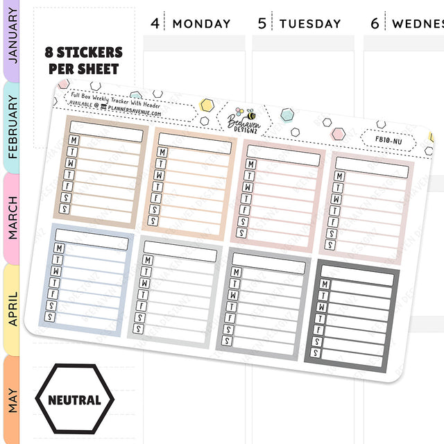 Neutral  Full Box  Planner Stickers