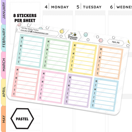 Pastel Weekly Tracking Sticker