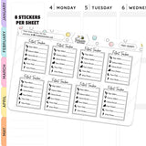 Weekly Fitbit Tracker Planner Stickers