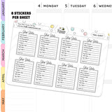 Shop Stat Tracker Planner Stickers