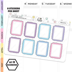 Scallop Full Box Planner Stickers