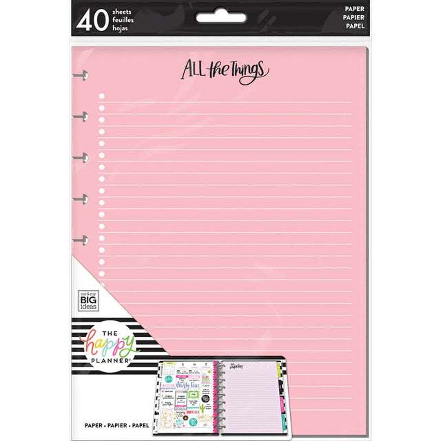 Happy Planner Coloured Note Paper