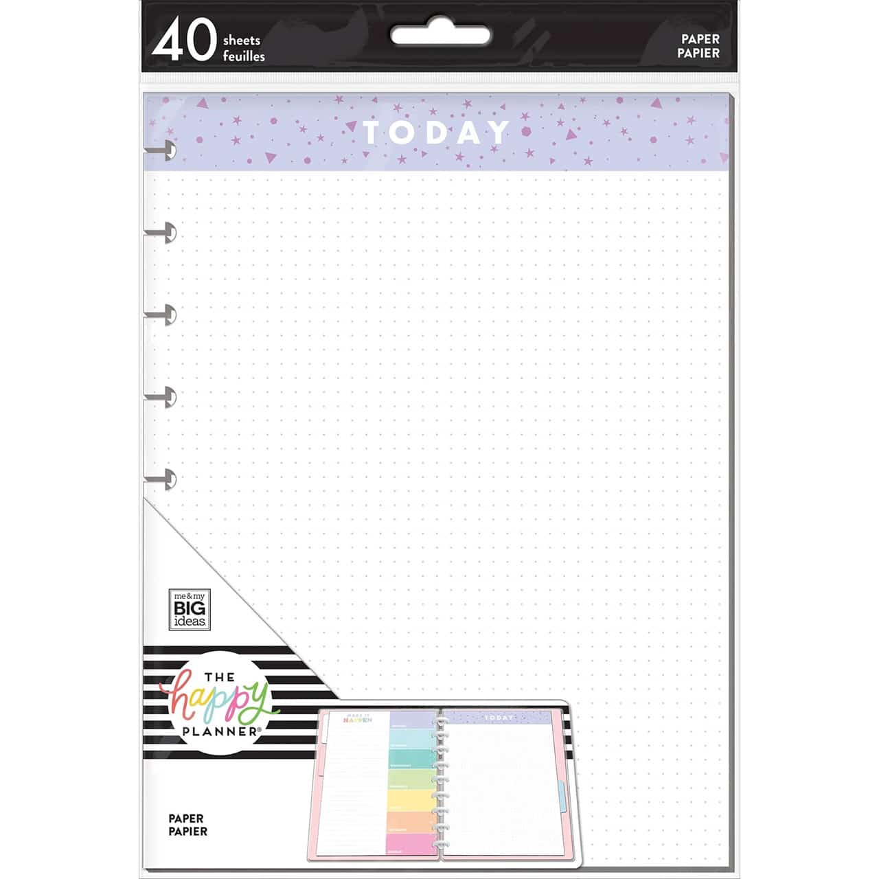 Happy Planner Classic Colours Note Paper | Dot Grid - Lined