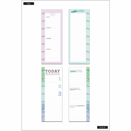 Happy Planner Mini Mood Tracker Note Paper | Dot Grid - Lined