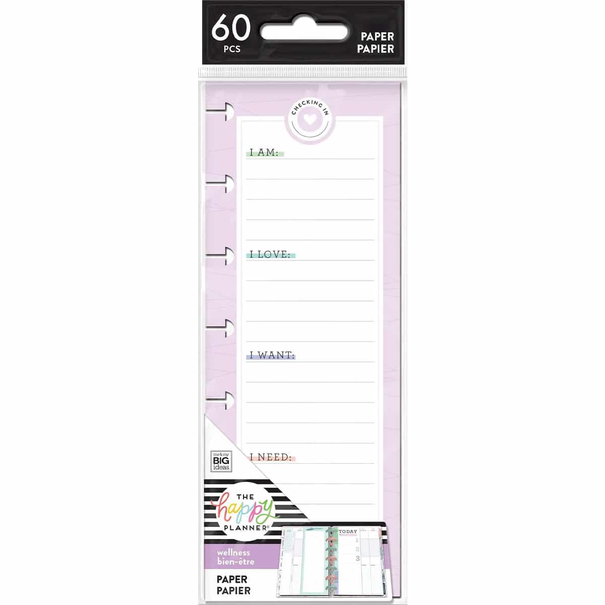Happy Planner Mini Mood Tracker Note Paper | Dot Grid - Lined