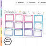 Post Note Stitched Grid Planner Stickers