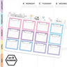 Post Note Stitched Grid Planner Stickers