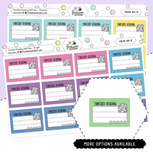 Finished Reading Half Box Planner Stickers