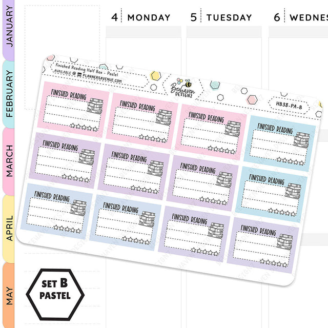 Finished Reading Half Box Planner Stickers