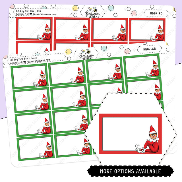 Christmas Elf Half Box Stickers