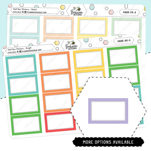 Half Box Planner Stickers