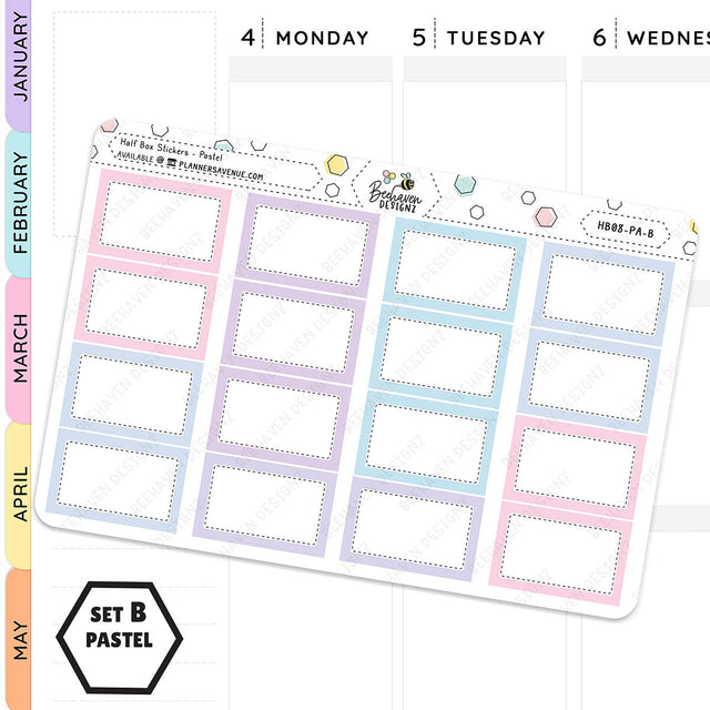 Half Box Planner Stickers