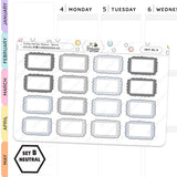 Scallop Half Box Planners Stickers