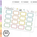 Scallop Half Box Planners Stickers