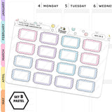 Scallop Half Box Planners Stickers