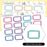 Scallop Half Box Planners Stickers