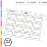 Stitched Half Box Planner Stickers