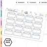 Stitched Half Box Planner Stickers