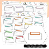 Stitched Half Box Planner Stickers