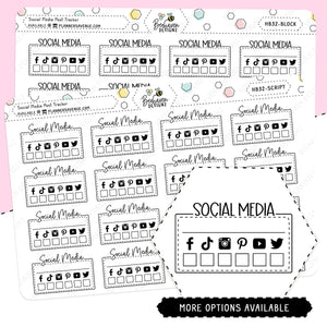 Social Media Post Tracker Planner Stickers