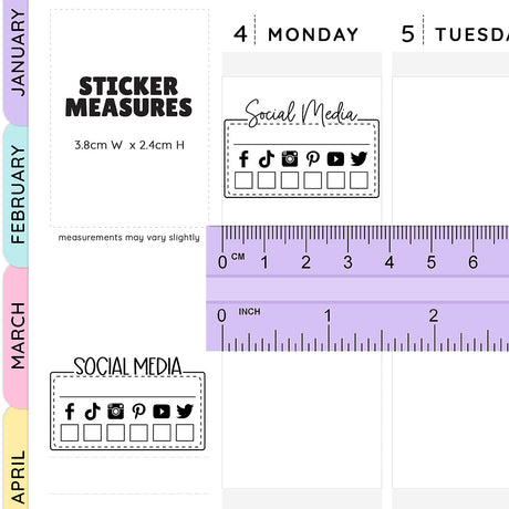 Social Media Post Tracker Stickers