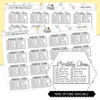 Monthly Cleaning Script Box Planner Stickers
