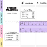 School Prep Script Planner Stickers