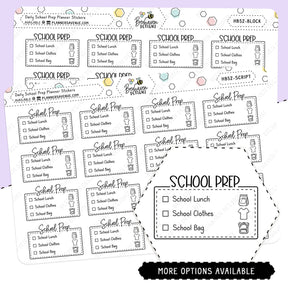 School Prep Planner Stickers