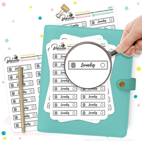 Laundry Cleaning Planner Stickers