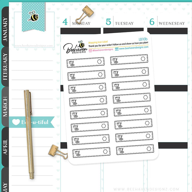 Mopping Blank Quarter Box Stickers