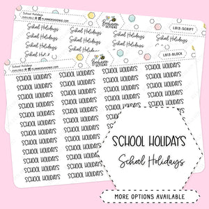 School Holidays Stickers