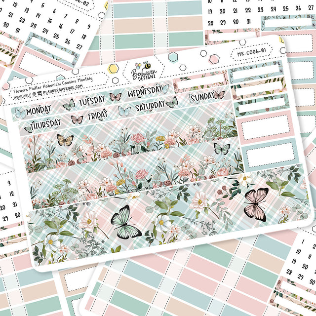 Flowers Flutter Hobonichi Cousins Monthly Kit