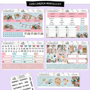 Bunny Hop Erin Condren Monthly Sticker Kit