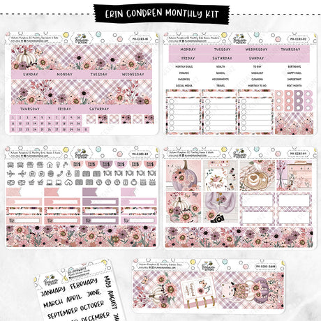 MONTHLY Planner Sticker Kit for Erin Condren and Recollections Planner –  Cricket Paper Co.