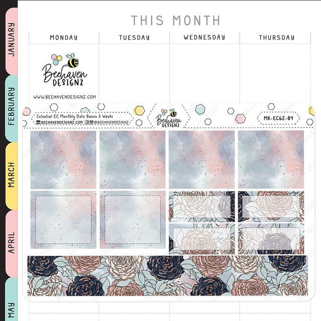 Celestial Erin Condren Monthly Sticker Kit