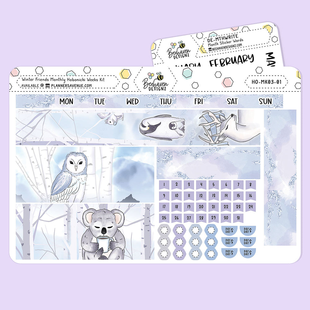 Winter Friends Hobonichi Monthly Kit